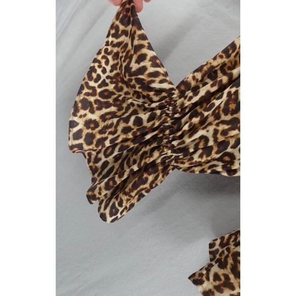 Nili Lotan Medium Shirt Leopard Print Sheer Acadia Target Blouse - Picture 8 of 9